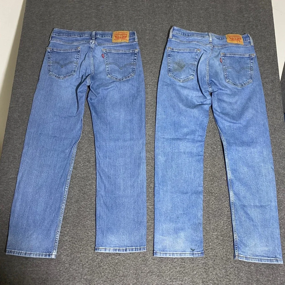 Lot of 4 Levis Mens Jeans 527 Bootcut 505 Straight Blue Denim 32x30 Fits 32x29